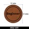 Beginner Difficulty Round Iron-On Engraved Faux Leather Patch Applique - 2.5"